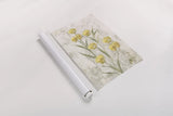 Yellow Field Flowers Crop by Cheri Blum. shown as a rolled paper print. Available as archival giclee rolled canvas, fine art paper, or poster print. SKU 88533h.