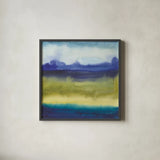 Abstract Landscape II by Cheryl Warrick. Shown in a sleek black glass frame for a contemporary gallery look. Available as an archival giclee rolled canvas, fine art paper, or poster print. SKU 84790a.