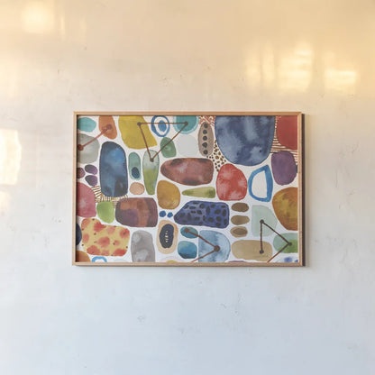 Alchemy II Rotated Crop by Cheryl Warrick. shown as a paper print in a natural frame. Available as a archival giclee rolled canvas, fine art paper, or poster print. SKU 86310i.