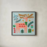 All is Bright I by Cheryl Warrick. Shown in a sleek black glass frame for a contemporary gallery look. Available as an archival giclee rolled canvas, fine art paper, or poster print. SKU 93329a.