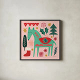 All is Bright II by Cheryl Warrick. Shown in a sleek black glass frame for a contemporary gallery look. Available as an archival giclee rolled canvas, fine art paper, or poster print. SKU 93330a.