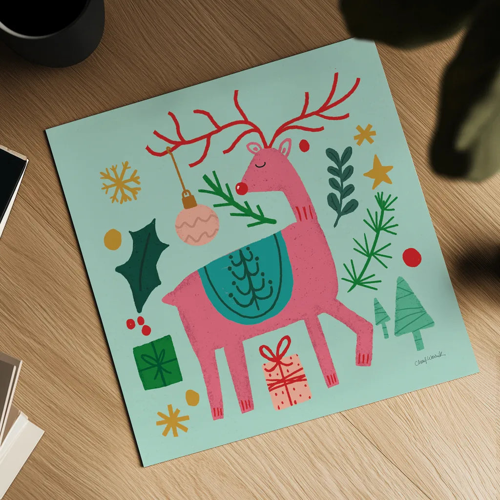 All is Bright III by Cheryl Warrick. Shown as a detailed flat fine art print, highlighting archival giclee quality. Available as an archival giclee rolled canvas, fine art paper, or poster print. SKU 93331a.