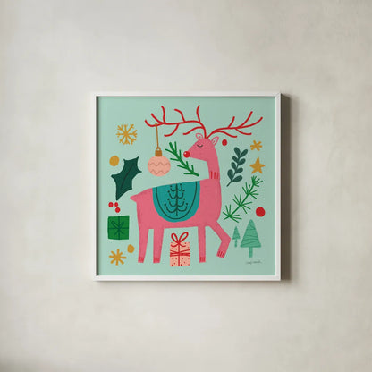 All is Bright III by Cheryl Warrick. Shown in a crisp white glass frame for a clean and minimalist style. Available as an archival giclee rolled canvas, fine art paper, or poster print. SKU 93331a.