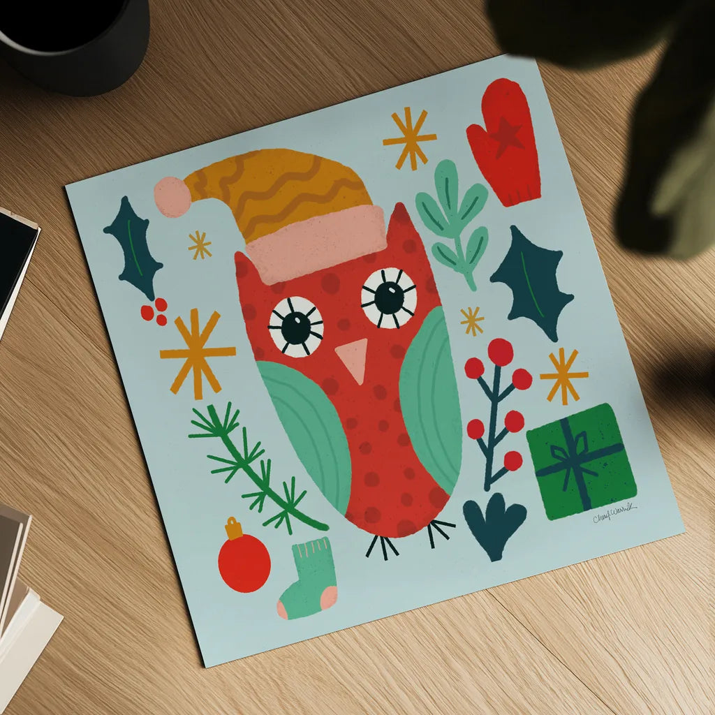 All is Bright IV by Cheryl Warrick. Shown as a detailed flat fine art print, highlighting archival giclee quality. Available as an archival giclee rolled canvas, fine art paper, or poster print. SKU 93332a.