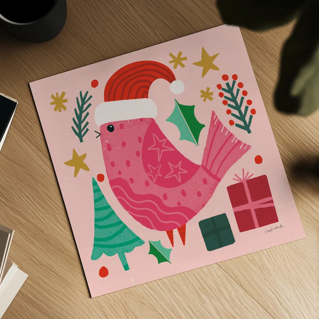 All is Bright V by Cheryl Warrick. Shown as a detailed flat fine art print, highlighting archival giclee quality. Available as an archival giclee rolled canvas, fine art paper, or poster print. SKU 93333a.