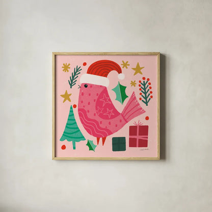 All is Bright V by Cheryl Warrick. Shown in a natural wood glass frame for a timeless modern aesthetic. Available as an archival giclee rolled canvas, fine art paper, or poster print. SKU 93333a.