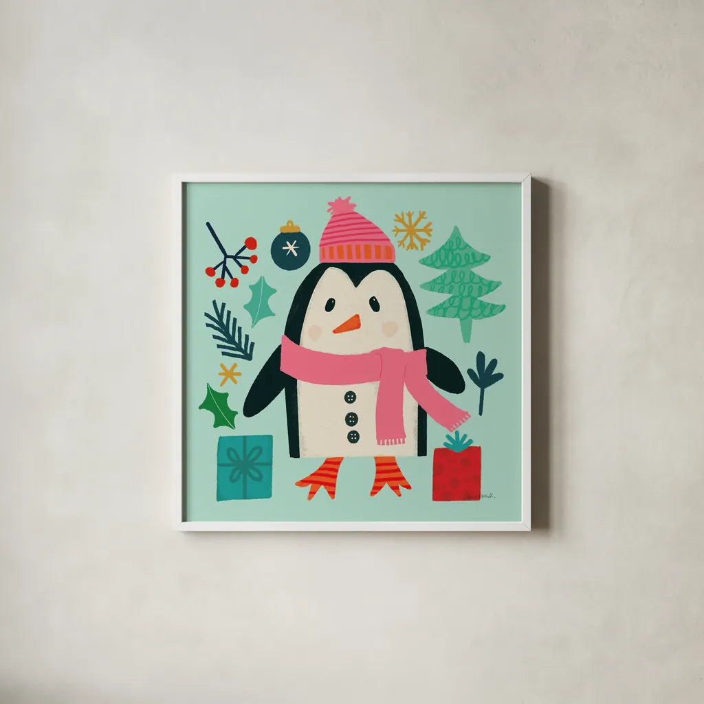 All is Bright VI by Cheryl Warrick. Shown in a crisp white glass frame for a clean and minimalist style. Available as an archival giclee rolled canvas, fine art paper, or poster print. SKU 93334a.