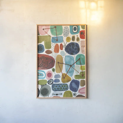 Bliss III by Cheryl Warrick. shown as a paper print in a natural frame. Available as a archival giclee rolled canvas, fine art paper, or poster print. SKU 80139h.