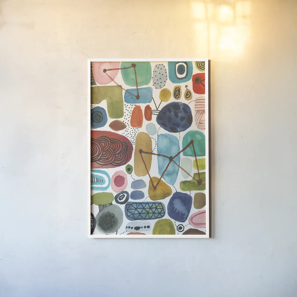 Bliss III by Cheryl Warrick. shown as a paper print in a white frame. Available as a archival giclee rolled canvas, fine art paper, or poster print. SKU 80139h.