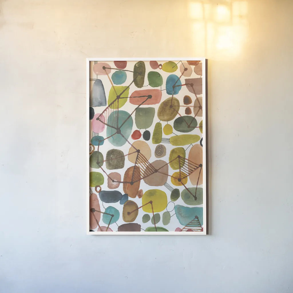 Bliss IV by Cheryl Warrick. shown as a paper print in a white frame. Available as a archival giclee rolled canvas, fine art paper, or poster print. SKU 80140h.