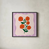 Bloom Studies II by Cheryl Warrick. Shown in a sleek black glass frame for a contemporary gallery look. Available as an archival giclee rolled canvas, fine art paper, or poster print. SKU 103979a.