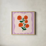 Bloom Studies II by Cheryl Warrick. Shown in a natural wood glass frame for a timeless modern aesthetic. Available as an archival giclee rolled canvas, fine art paper, or poster print. SKU 103979a.