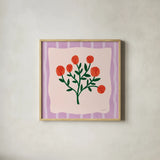 Bloom Studies IV by Cheryl Warrick. Shown in a natural wood glass frame for a timeless modern aesthetic. Available as an archival giclee rolled canvas, fine art paper, or poster print. SKU 103981a.