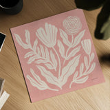 Bloom Toss II v2 by Cheryl Warrick. Shown as a detailed flat fine art print, highlighting archival giclee quality. Available as an archival giclee rolled canvas, fine art paper, or poster print. SKU 103987a.