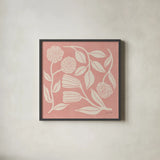 Bloom Toss III v2 by Cheryl Warrick. Shown in a sleek black glass frame for a contemporary gallery look. Available as an archival giclee rolled canvas, fine art paper, or poster print. SKU 103988a.