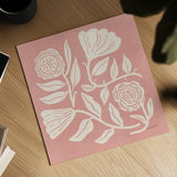 Bloom Toss IV v2 by Cheryl Warrick. Shown as a detailed flat fine art print, highlighting archival giclee quality. Available as an archival giclee rolled canvas, fine art paper, or poster print. SKU 103989a.
