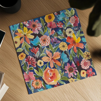 Breezy Petals I by Cheryl Warrick. Shown as a detailed flat fine art print, highlighting archival giclee quality. Available as an archival giclee rolled canvas, fine art paper, or poster print. SKU 84796a.