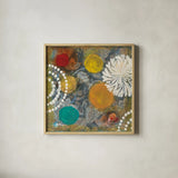Bridge Abstract II by Cheryl Warrick. Shown in a natural wood glass frame for a timeless modern aesthetic. Available as an archival giclee rolled canvas, fine art paper, or poster print. SKU 36536a.