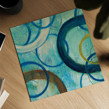 Circle Play I Crop by Cheryl Warrick. Shown as a detailed flat fine art print, highlighting archival giclee quality. Available as an archival giclee rolled canvas, fine art paper, or poster print. SKU 29394a.