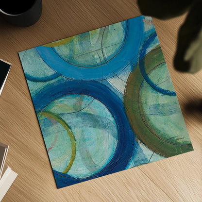 Circle Play IV Crop by Cheryl Warrick. Shown as a detailed flat fine art print, highlighting archival giclee quality. Available as an archival giclee rolled canvas, fine art paper, or poster print. SKU 29392a.