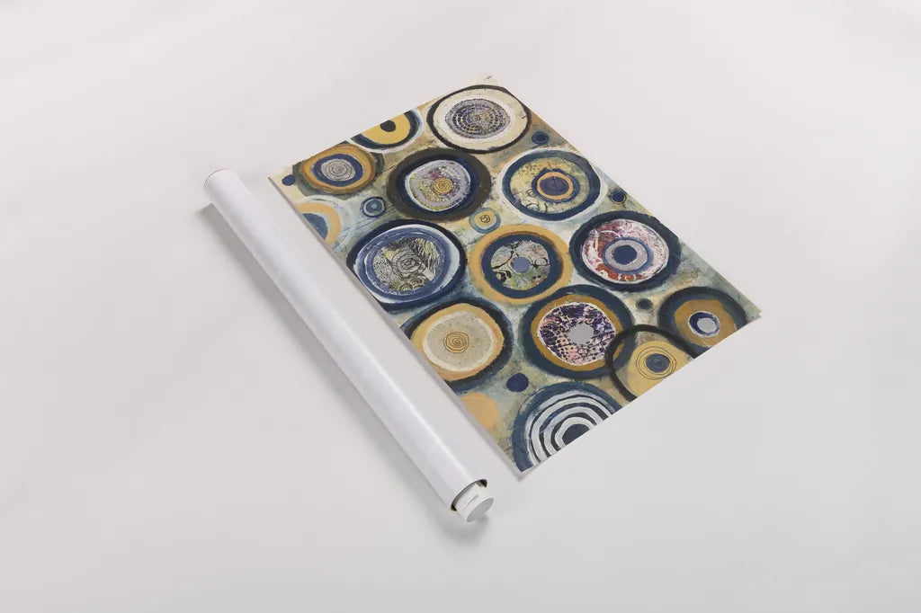 Circle Song by Cheryl Warrick. shown as a rolled paper print. Available as archival giclee rolled canvas, fine art paper, or poster print. SKU 25872i.