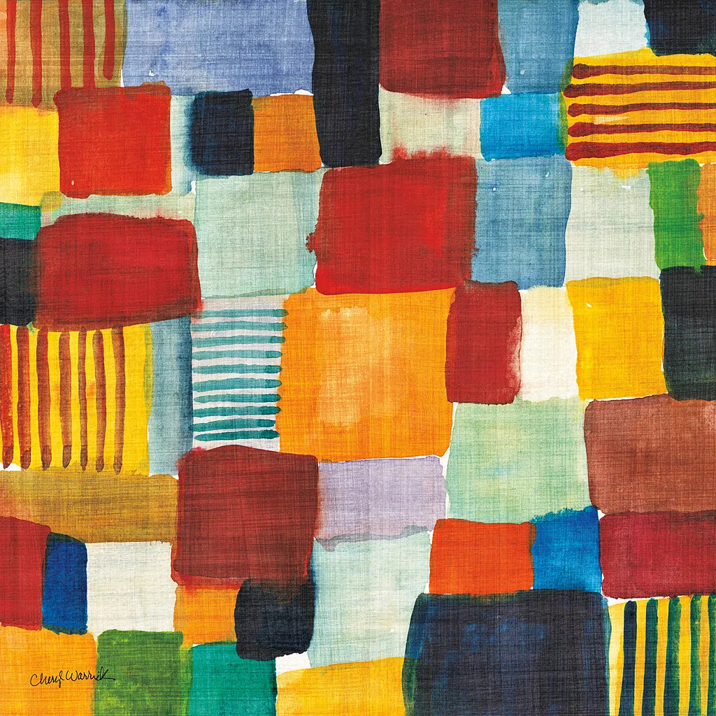 City Block I by Cheryl Warrick. SKU 37795a. Archival Giclee Fine art print for wall decor.