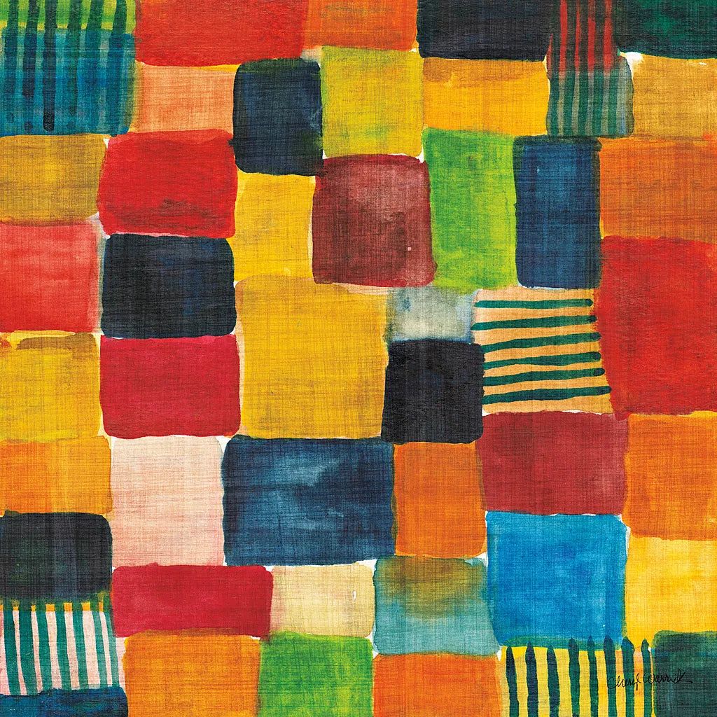 City Block II by Cheryl Warrick. SKU 37796a. Archival Giclee Fine art print for wall decor.