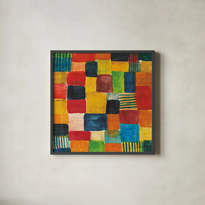 City Block II by Cheryl Warrick. Shown in a sleek black glass frame for a contemporary gallery look. Available as an archival giclee rolled canvas, fine art paper, or poster print. SKU 37796a.