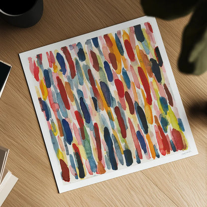 Colorful Patterns IX by Cheryl Warrick. Shown as a detailed flat fine art print, highlighting archival giclee quality. Available as an archival giclee rolled canvas, fine art paper, or poster print. SKU 77641a.