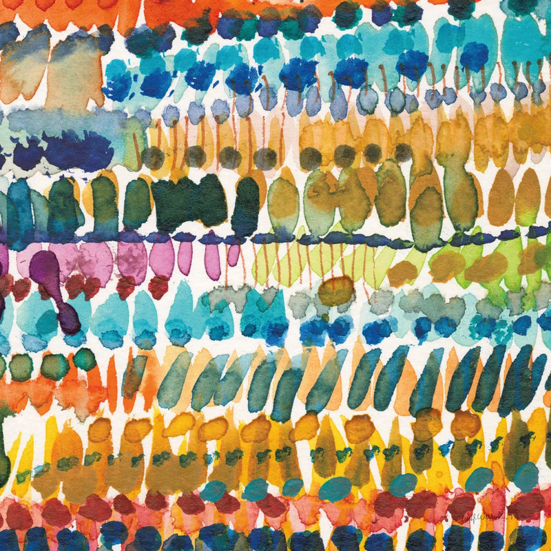 Colorful Patterns V Crop II by Cheryl Warrick. SKU 54688a. Archival Giclee Fine art print for wall decor.