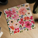 Cottage Garden by Cheryl Warrick. Shown as a detailed flat fine art print, highlighting archival giclee quality. Available as an archival giclee rolled canvas, fine art paper, or poster print. SKU 78387a.
