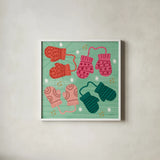 Cozy Cheer IV by Cheryl Warrick. Shown in a crisp white glass frame for a clean and minimalist style. Available as an archival giclee rolled canvas, fine art paper, or poster print. SKU 104054a.