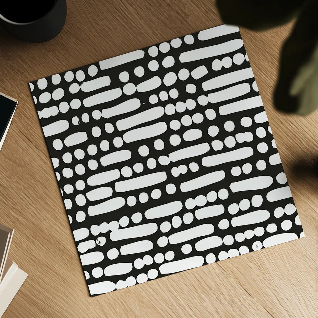 Cross Current Square Up II BW by Cheryl Warrick. Shown as a detailed flat fine art print, highlighting archival giclee quality. Available as an archival giclee rolled canvas, fine art paper, or poster print. SKU 25305a.