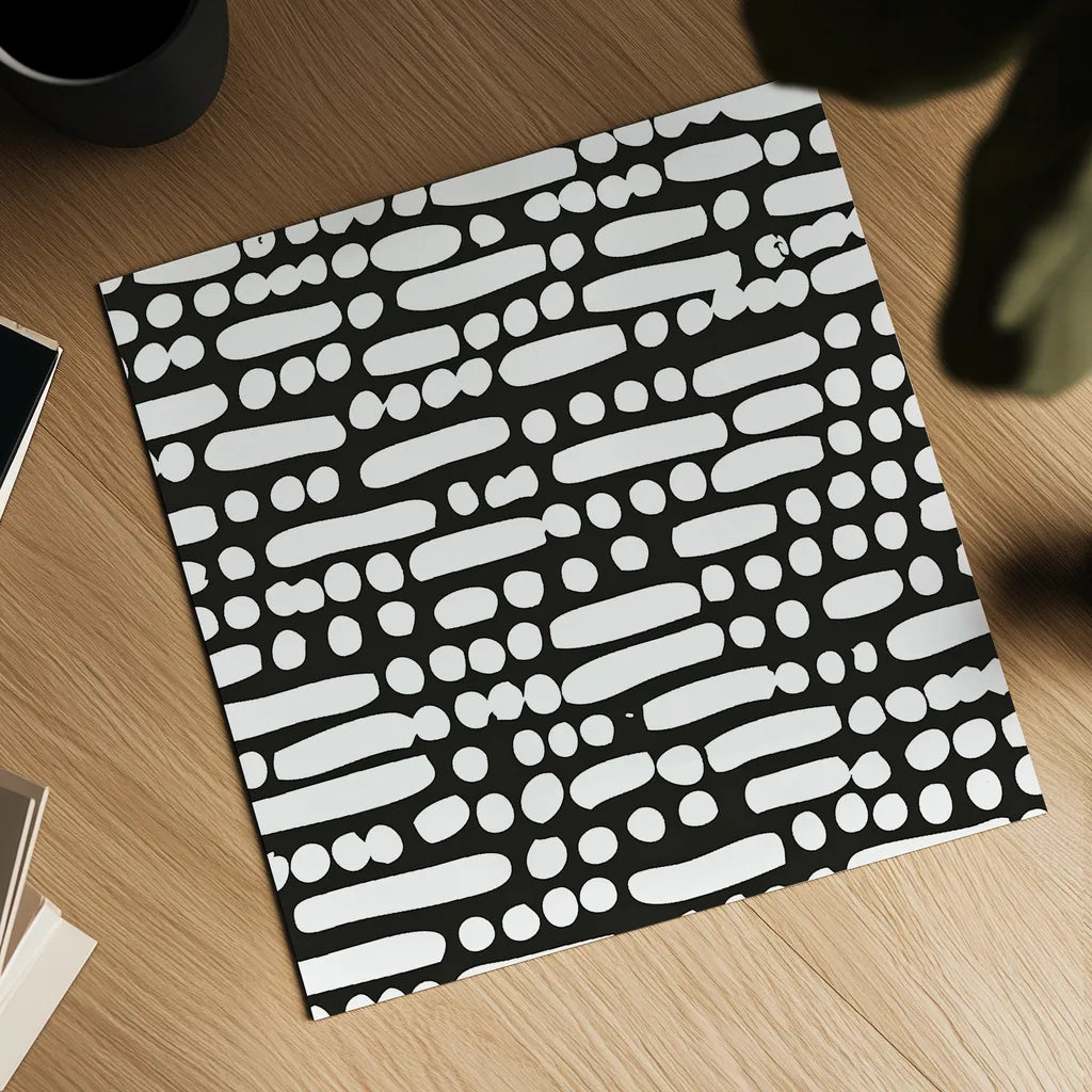 Cross Current Square Up III BW by Cheryl Warrick. Shown as a detailed flat fine art print, highlighting archival giclee quality. Available as an archival giclee rolled canvas, fine art paper, or poster print. SKU 25306a.