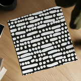 Cross Current Square Up III BW by Cheryl Warrick. Shown as a detailed flat fine art print, highlighting archival giclee quality. Available as an archival giclee rolled canvas, fine art paper, or poster print. SKU 25306a.