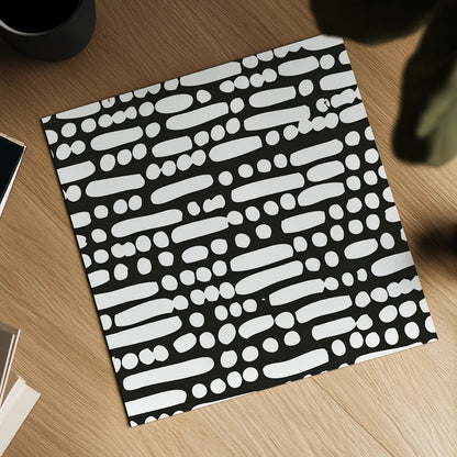 Cross Current Square Up III BW by Cheryl Warrick. Shown as a detailed flat fine art print, highlighting archival giclee quality. Available as an archival giclee rolled canvas, fine art paper, or poster print. SKU 25306a.