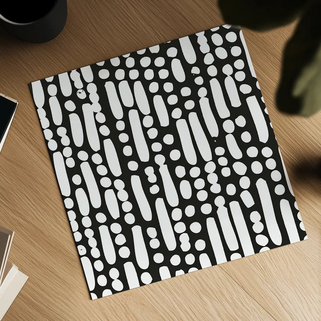 Cross Current Square Up IV BW by Cheryl Warrick. Shown as a detailed flat fine art print, highlighting archival giclee quality. Available as an archival giclee rolled canvas, fine art paper, or poster print. SKU 25307a.