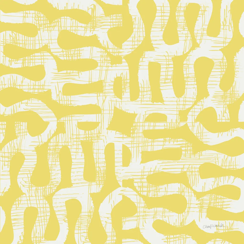 Cross Current Yellow Elegant by Cheryl Warrick. SKU 38202a. Archival Giclee Fine art print for wall decor.