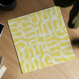 Cross Current Yellow Elegant by Cheryl Warrick. Shown as a detailed flat fine art print, highlighting archival giclee quality. Available as an archival giclee rolled canvas, fine art paper, or poster print. SKU 38202a.
