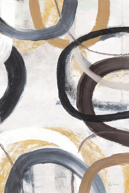 Dwell I Gold Neutral Crop by Cheryl Warrick. SKU 77621h. Archival Giclee Fine art print for wall decor.