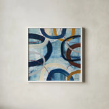 Dwell II by Cheryl Warrick. Shown in a crisp white glass frame for a clean and minimalist style. Available as an archival giclee rolled canvas, fine art paper, or poster print. SKU 17736a.