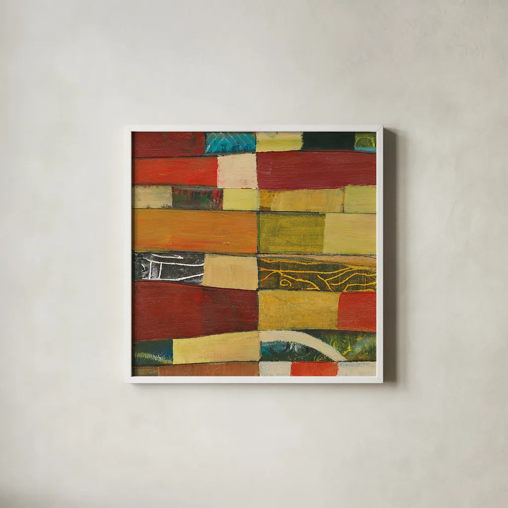 Eileen IV by Cheryl Warrick. Shown in a crisp white glass frame for a clean and minimalist style. Available as an archival giclee rolled canvas, fine art paper, or poster print. SKU 37800a.