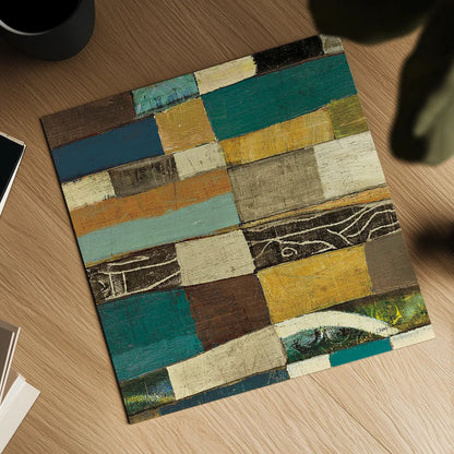 Eileen IV Blue by Cheryl Warrick. Shown as a detailed flat fine art print, highlighting archival giclee quality. Available as an archival giclee rolled canvas, fine art paper, or poster print. SKU 15830a.