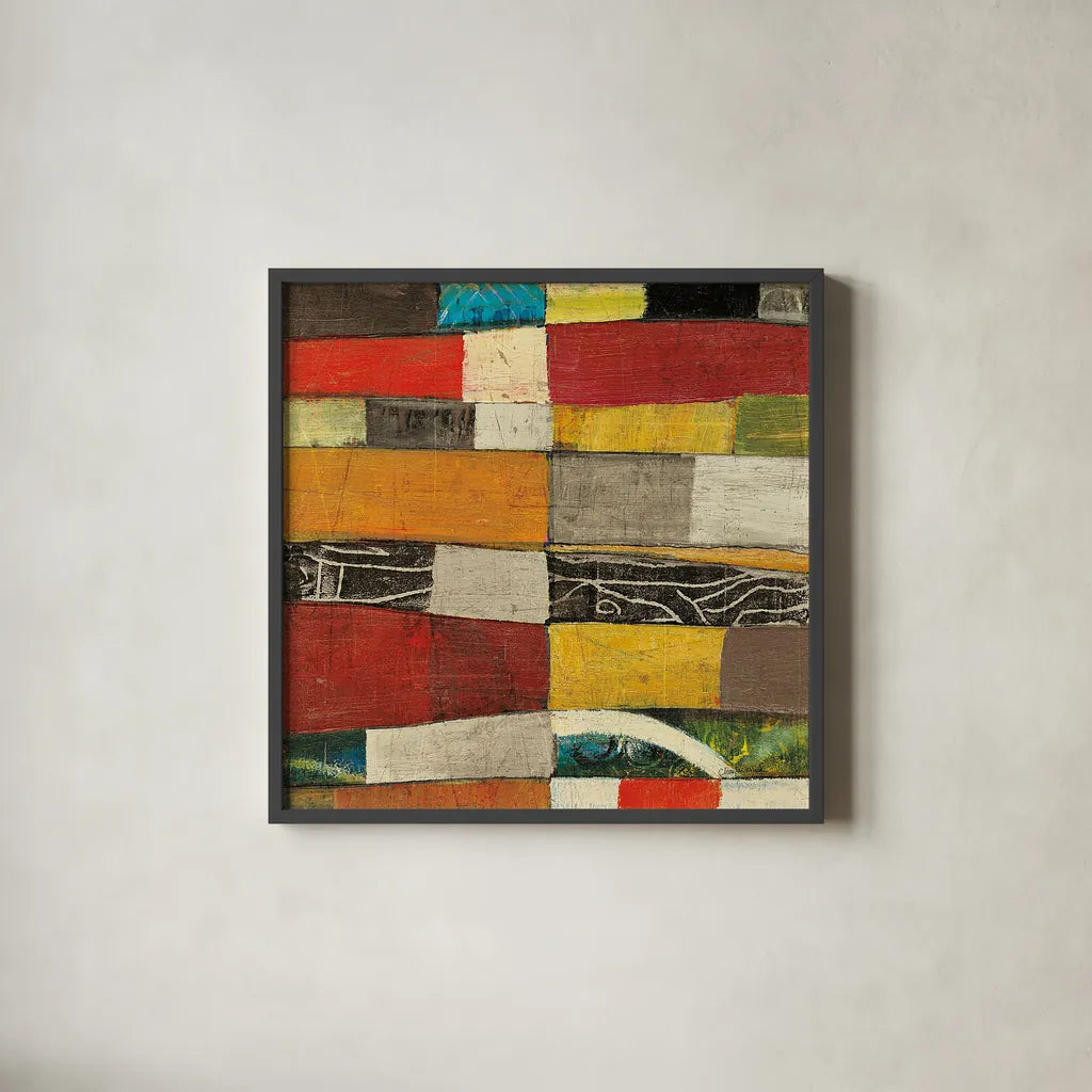 Eileen IV v2 by Cheryl Warrick. Shown in a sleek black glass frame for a contemporary gallery look. Available as an archival giclee rolled canvas, fine art paper, or poster print. SKU 37803a.