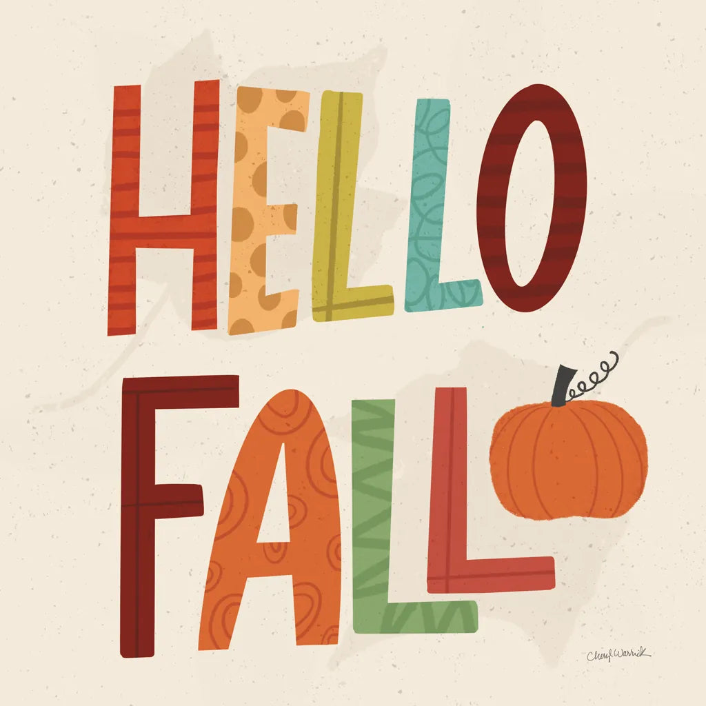 Fall Fun III by Cheryl Warrick. SKU 93046a. Archival Giclee Fine art print for wall decor.