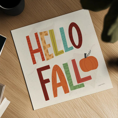 Fall Fun III by Cheryl Warrick. Shown as a detailed flat fine art print, highlighting archival giclee quality. Available as an archival giclee rolled canvas, fine art paper, or poster print. SKU 93046a.