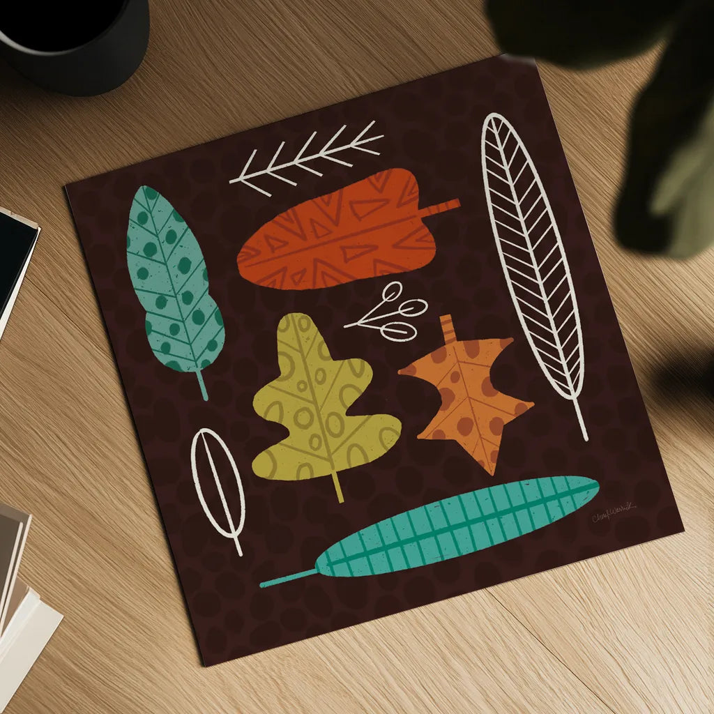 Fall Fun VII by Cheryl Warrick. Shown as a detailed flat fine art print, highlighting archival giclee quality. Available as an archival giclee rolled canvas, fine art paper, or poster print. SKU 93050a.