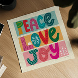 Festive Feelings I by Cheryl Warrick. Shown as a detailed flat fine art print, highlighting archival giclee quality. Available as an archival giclee rolled canvas, fine art paper, or poster print. SKU 102799a.