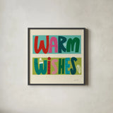 Festive Feelings IV by Cheryl Warrick. Shown in a sleek black glass frame for a contemporary gallery look. Available as an archival giclee rolled canvas, fine art paper, or poster print. SKU 102802a.