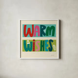 Festive Feelings IV by Cheryl Warrick. Shown in a crisp white glass frame for a clean and minimalist style. Available as an archival giclee rolled canvas, fine art paper, or poster print. SKU 102802a.
